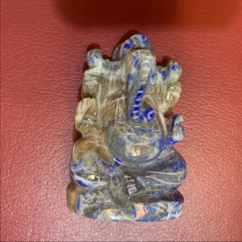 Lapis lazuli Ganesh statue